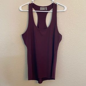 Athleta Burgundy Mesh Tank top